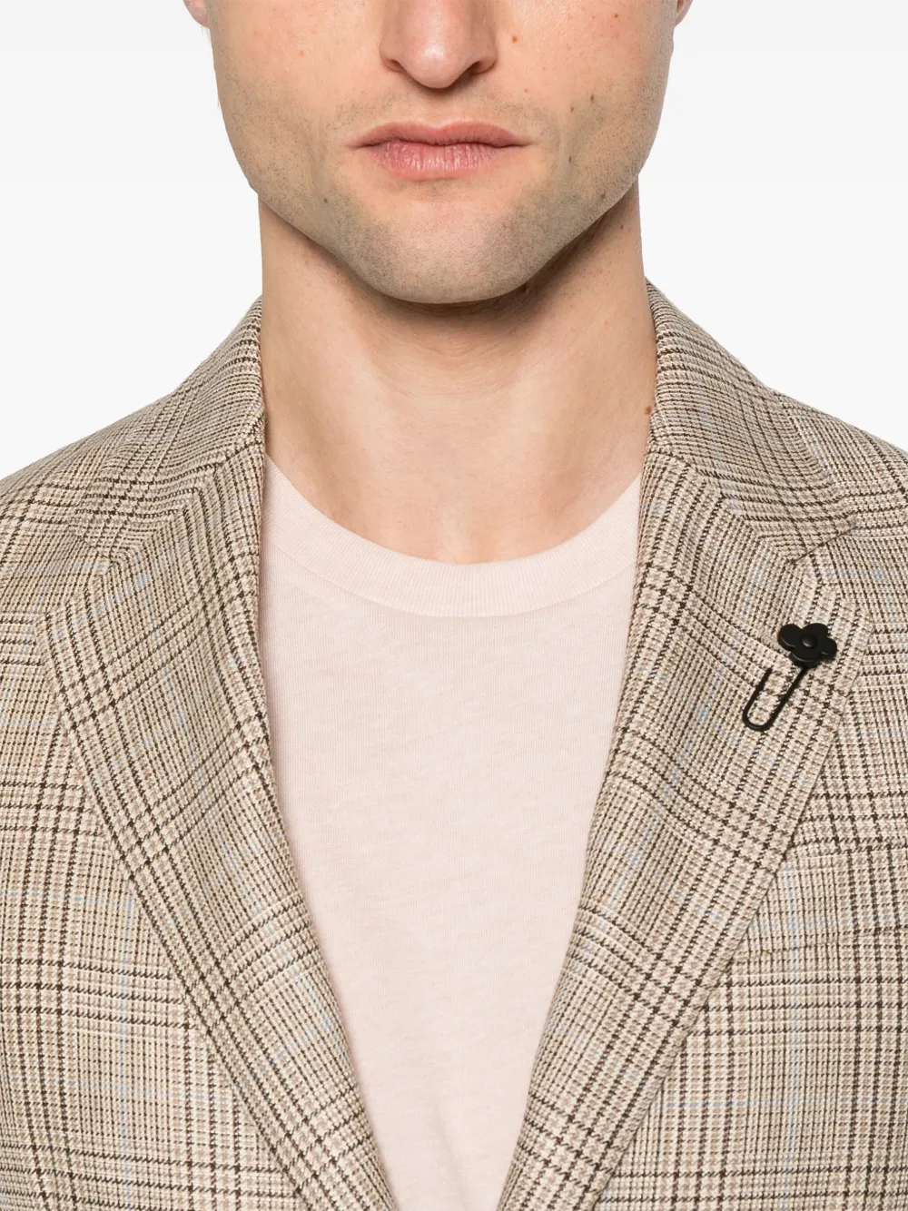 Lardini Blazer met Prince of Wales-patroon Bruin