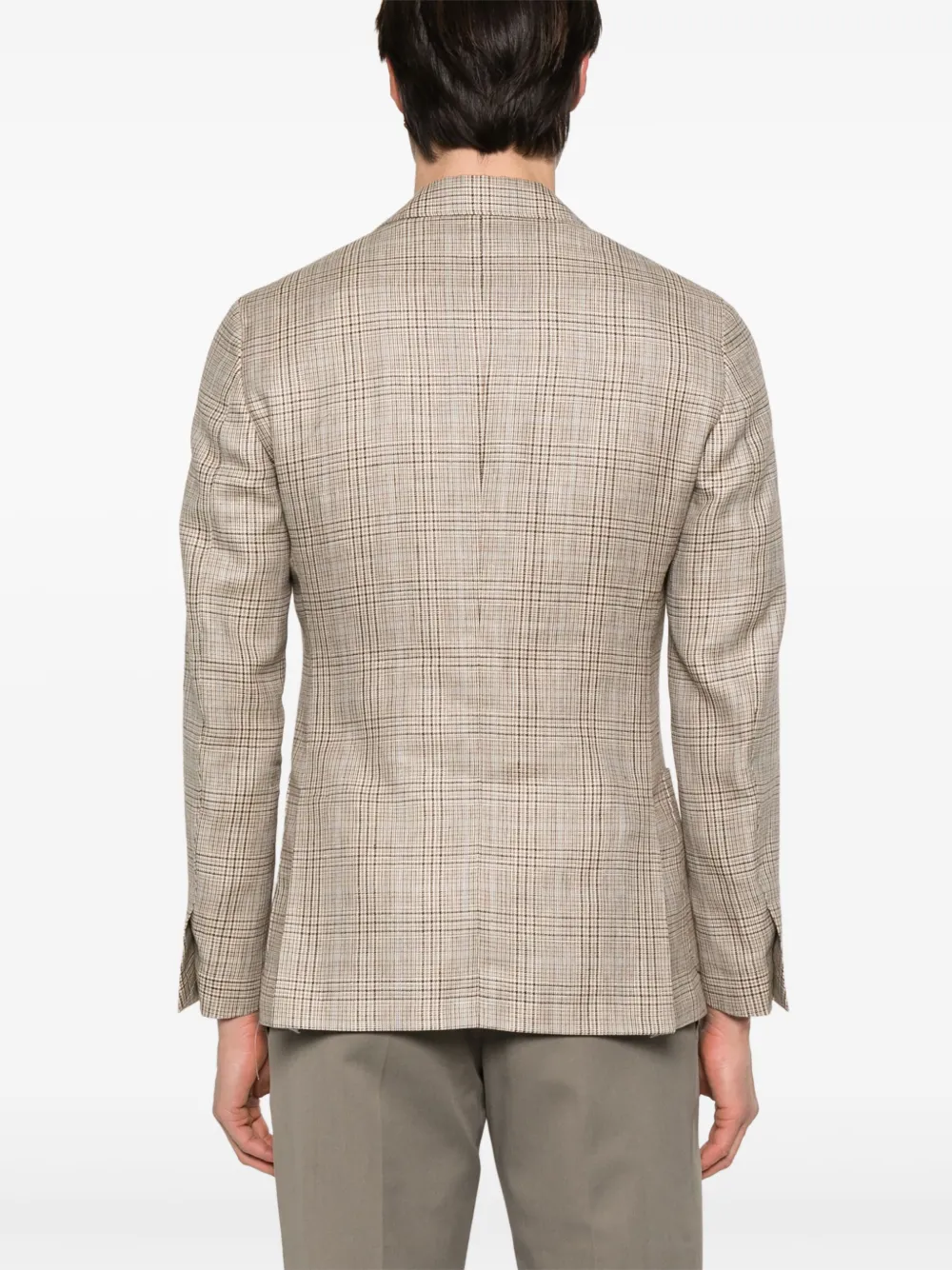 Lardini Blazer met Prince of Wales-patroon Bruin