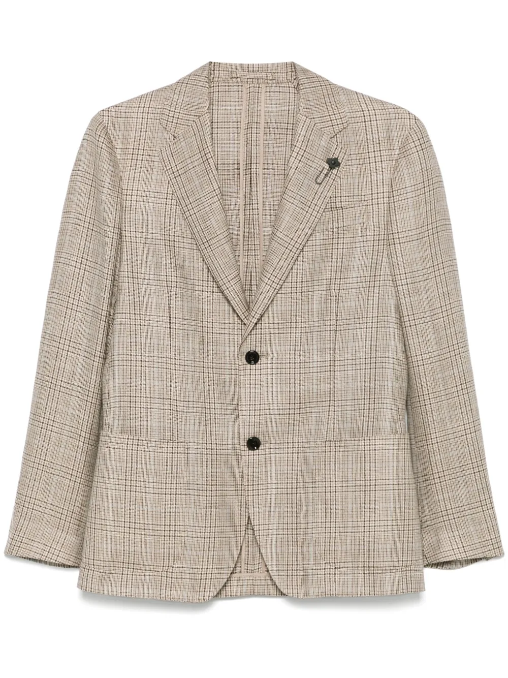 Lardini Prince of Wales-pattern blazer | Brown | Image 1