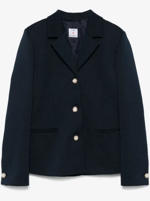 Casablanca monogram-jacquard single-breasted jacket