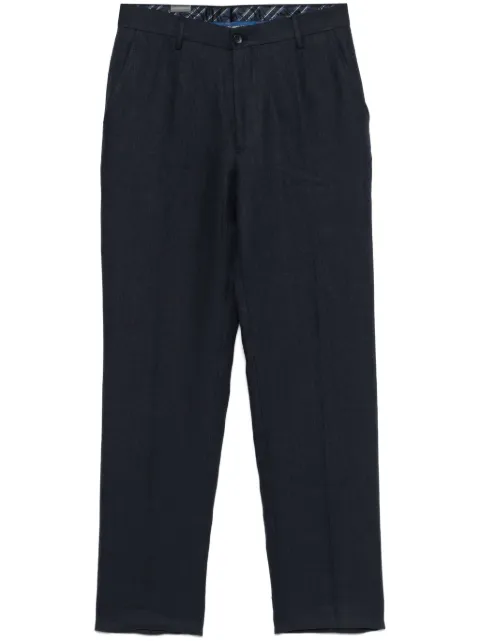 ETRO linen tapered-leg trousers