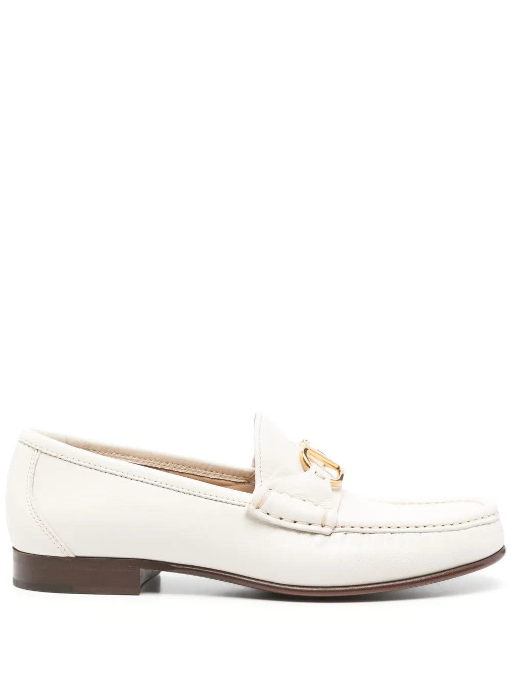 Valentino Garavani VLogo leren loafers Wit