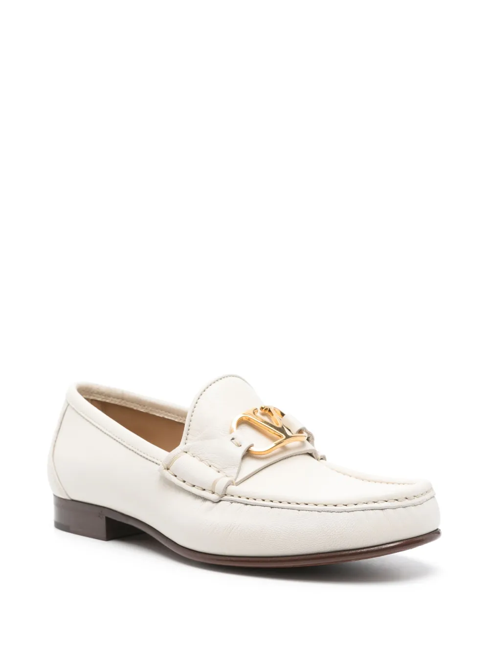 Valentino Garavani VLogo leren loafers Wit