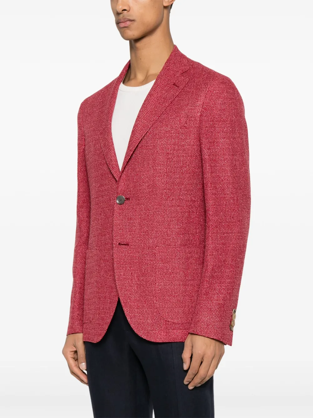 ETRO Blazer met wafelpatroon Rood
