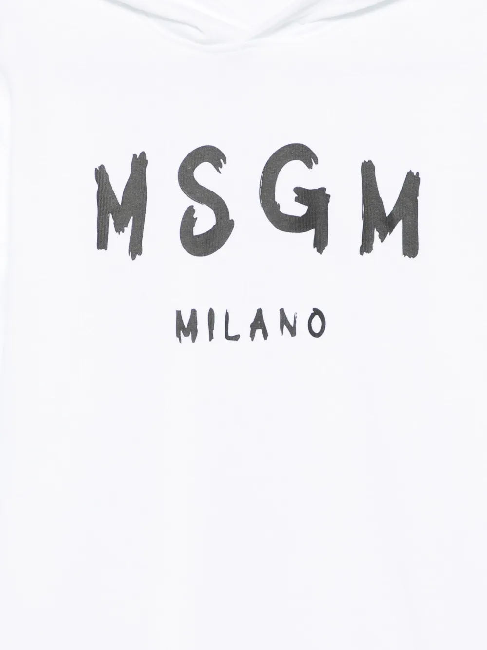 MSGM Kids Hoodie met logoprint Wit