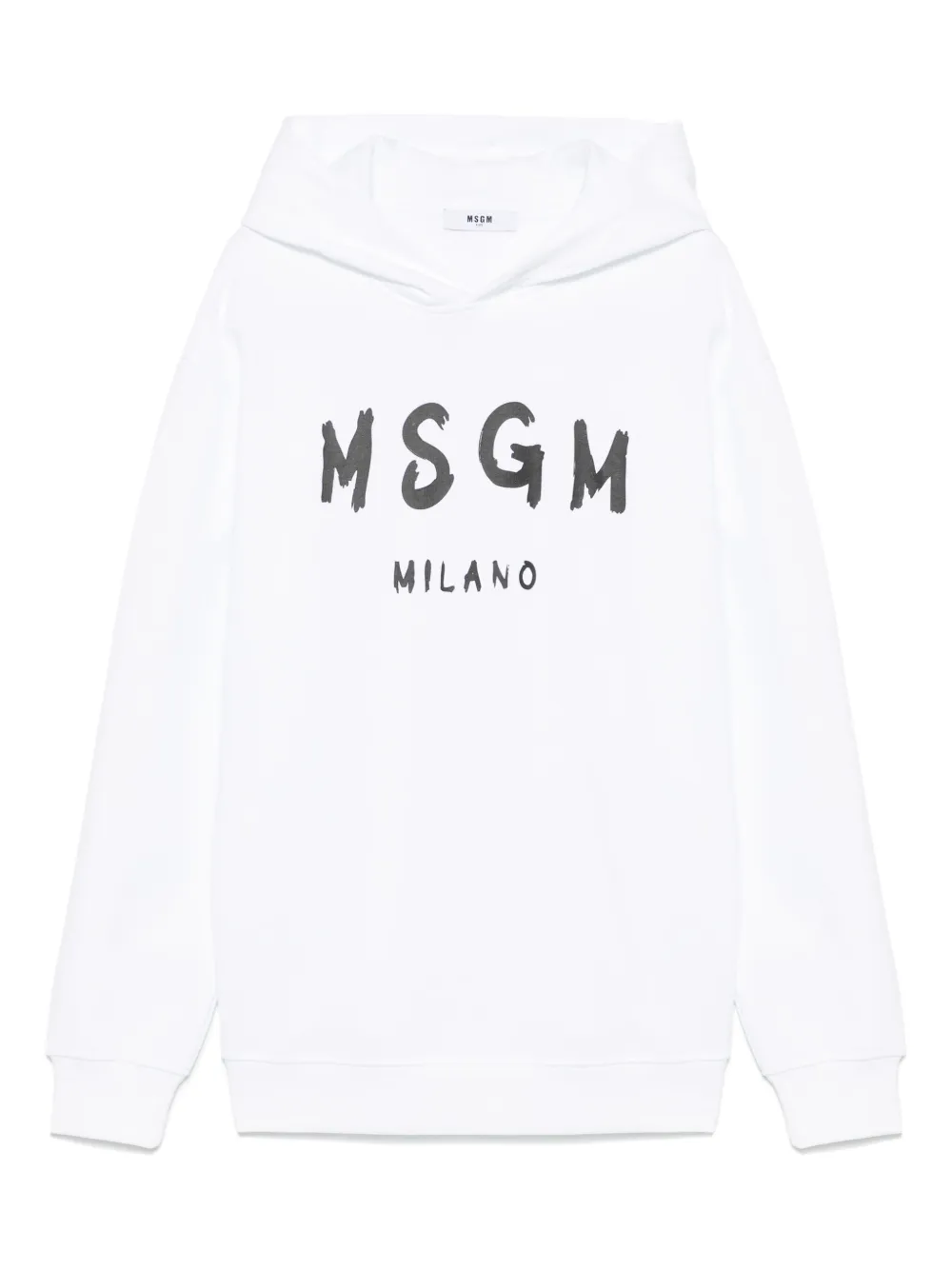 MSGM Kids Hoodie met logoprint Wit