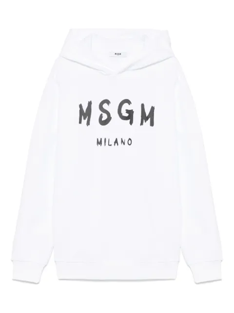 MSGM Kids logo-print hoodie