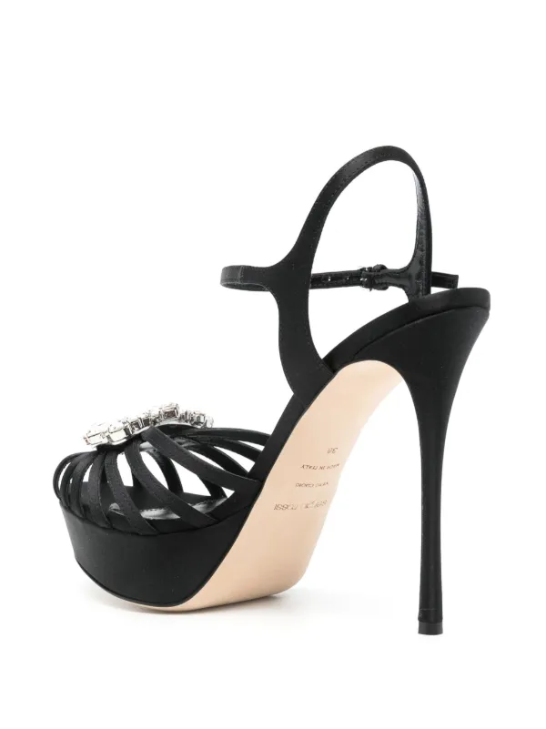 Sergio Rossi 120mm crystal-detailing Sandals | Black
