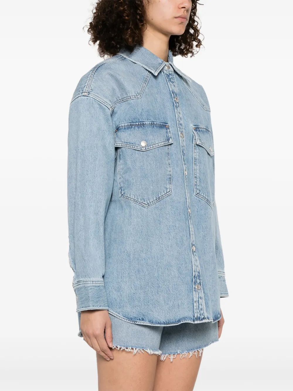 AGOLDE Lotta blouse Blauw