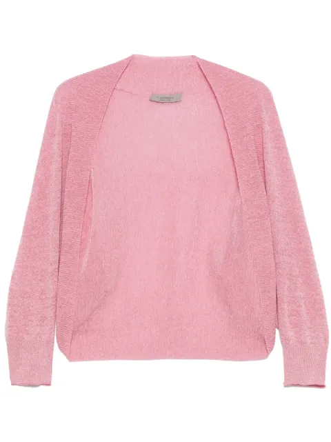 D.Exterior fine-knit cardigan