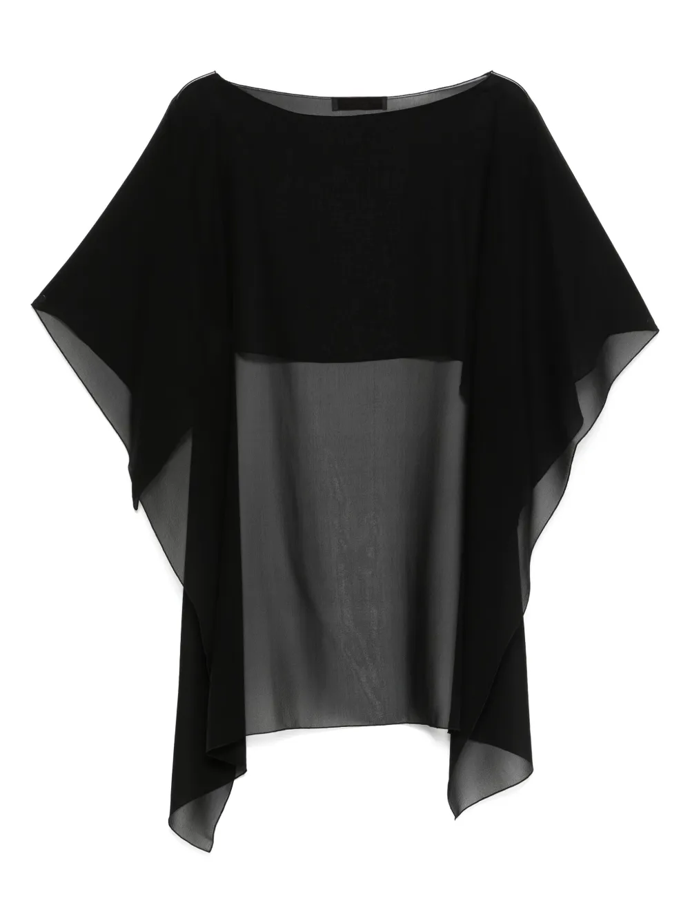 D.Exterior Georgette cape - Zwart