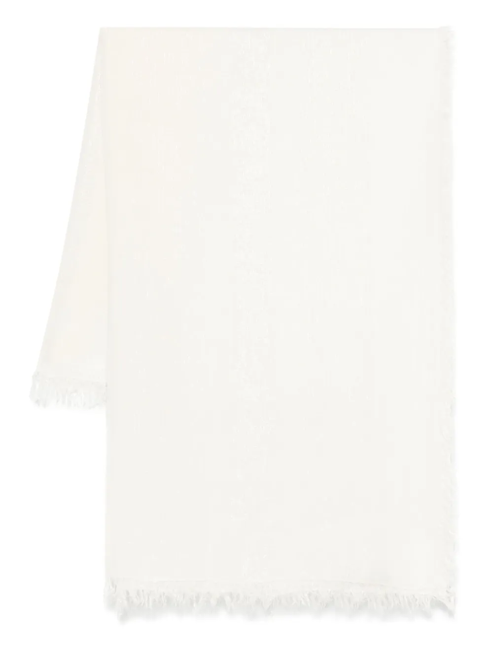 D Exterior Lurex-detail Scarf In White