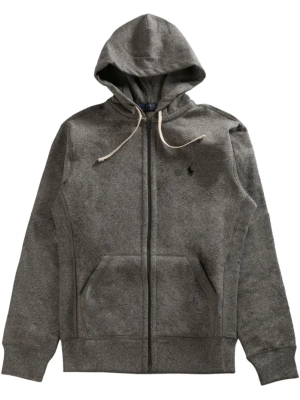 Polo Ralph Lauren Cotton zip-up Hoodie | Grey | FARFETCH PT