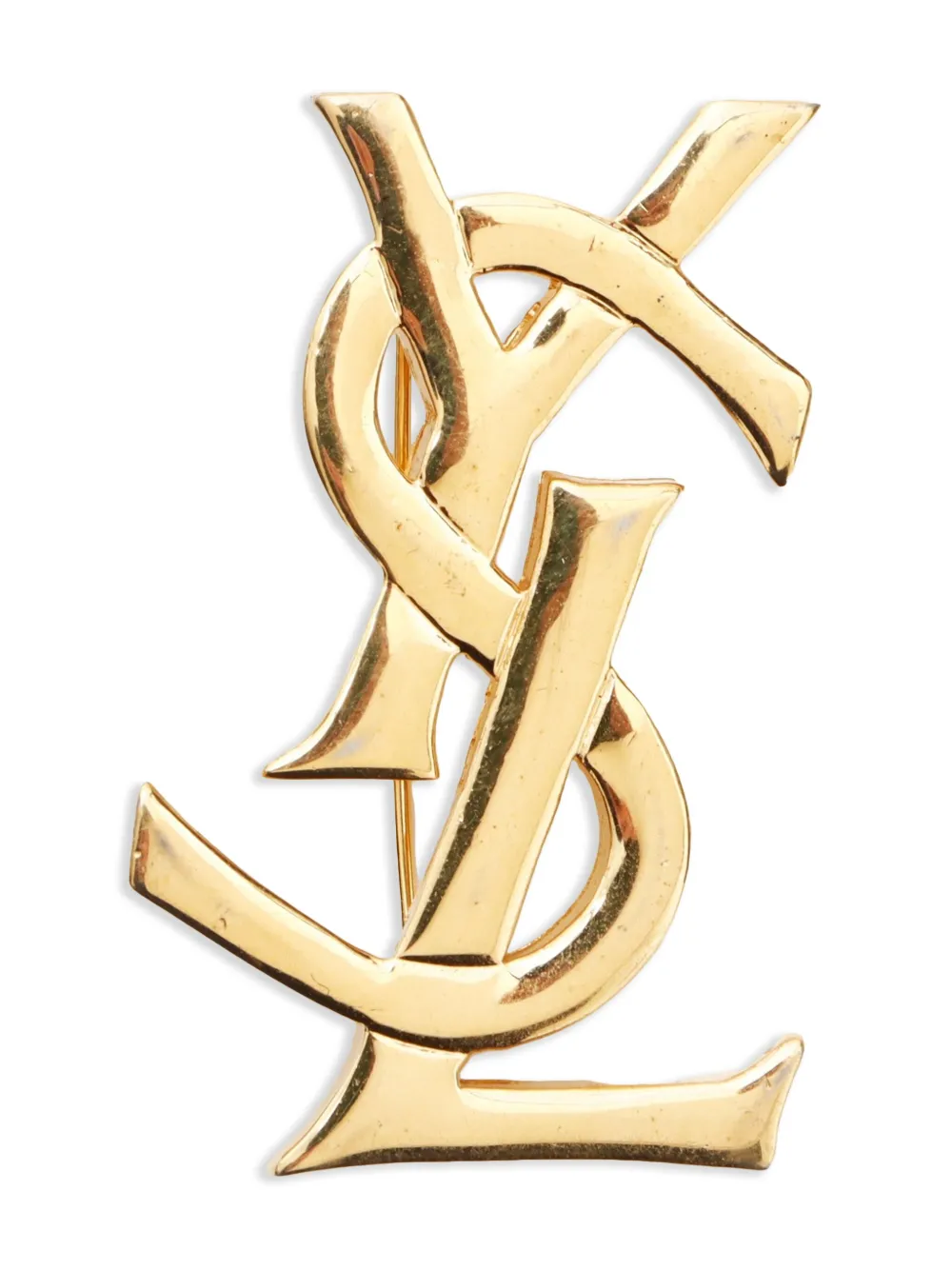 1990-2000s YSL logo brooch