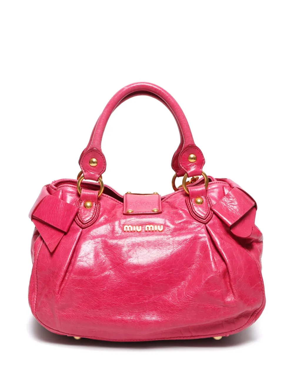 Miu Miu Pre-Owned 2000s leather tote bag - Roze