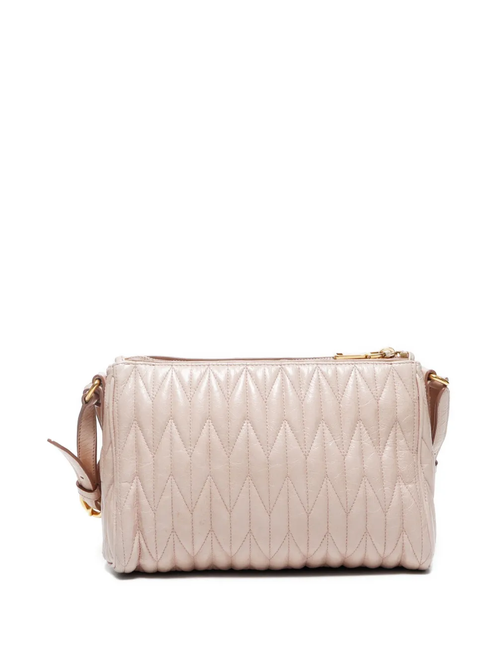 Miu Miu Pre-Owned 2000s matelassé-effect shoulder bag - Beige