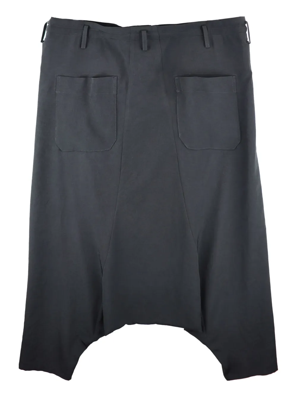 yohjiyamamoto Yohji Yamamoto Sarouel broek met verlaagd kruis - Zwart