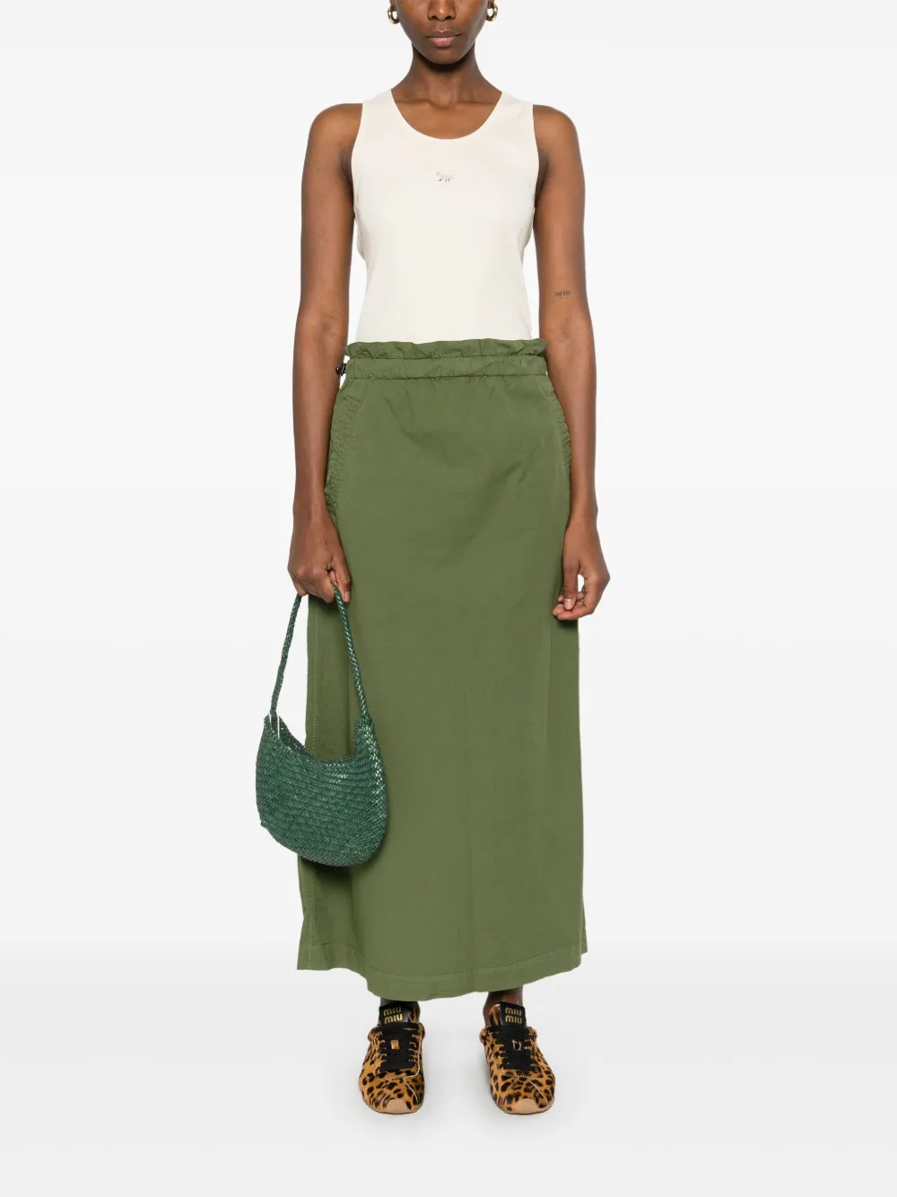 Woolrich cotton maxi skirt - Groen