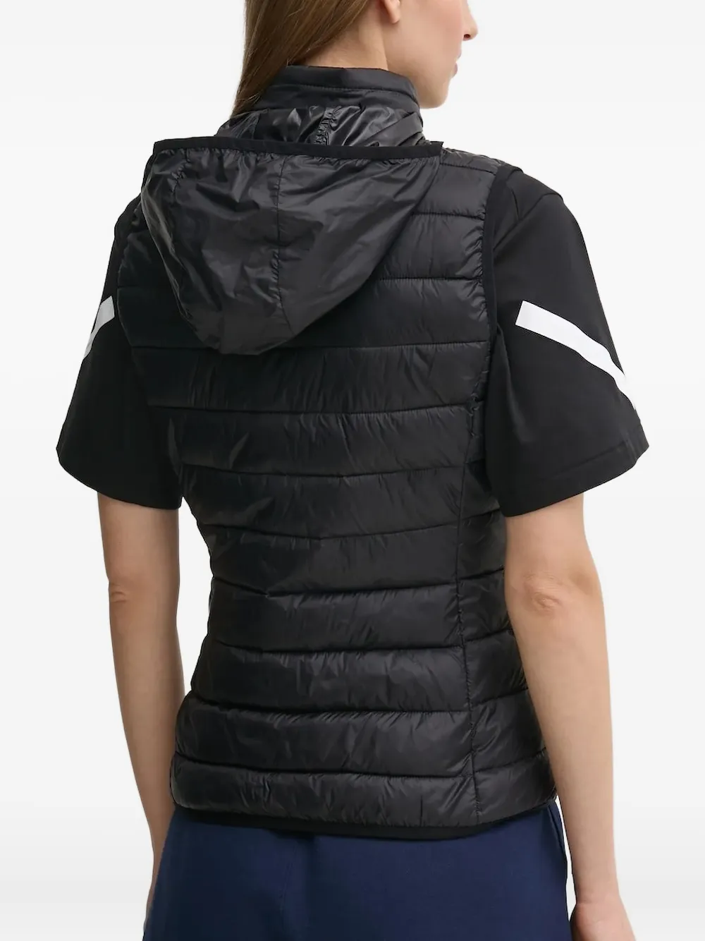 Ea7 Emporio Armani Bodywarmer met capuchon Zwart