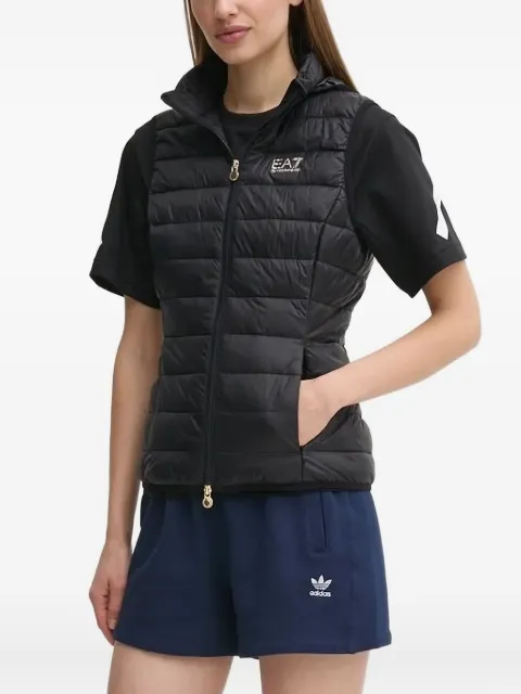 Ea7 Emporio Armani hooded quilted gilet