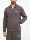 Ea7 Emporio Armani logo-print zip-up tracksuit - Brown