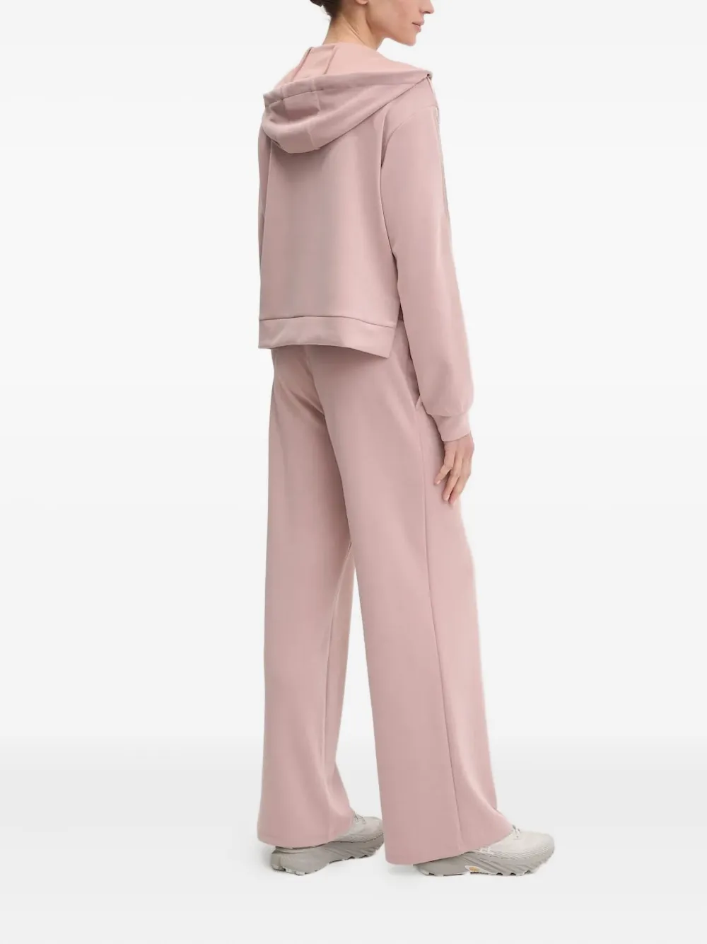 Ea7 Emporio Armani rhinestone-trimmed hooded tracksuit set Roze