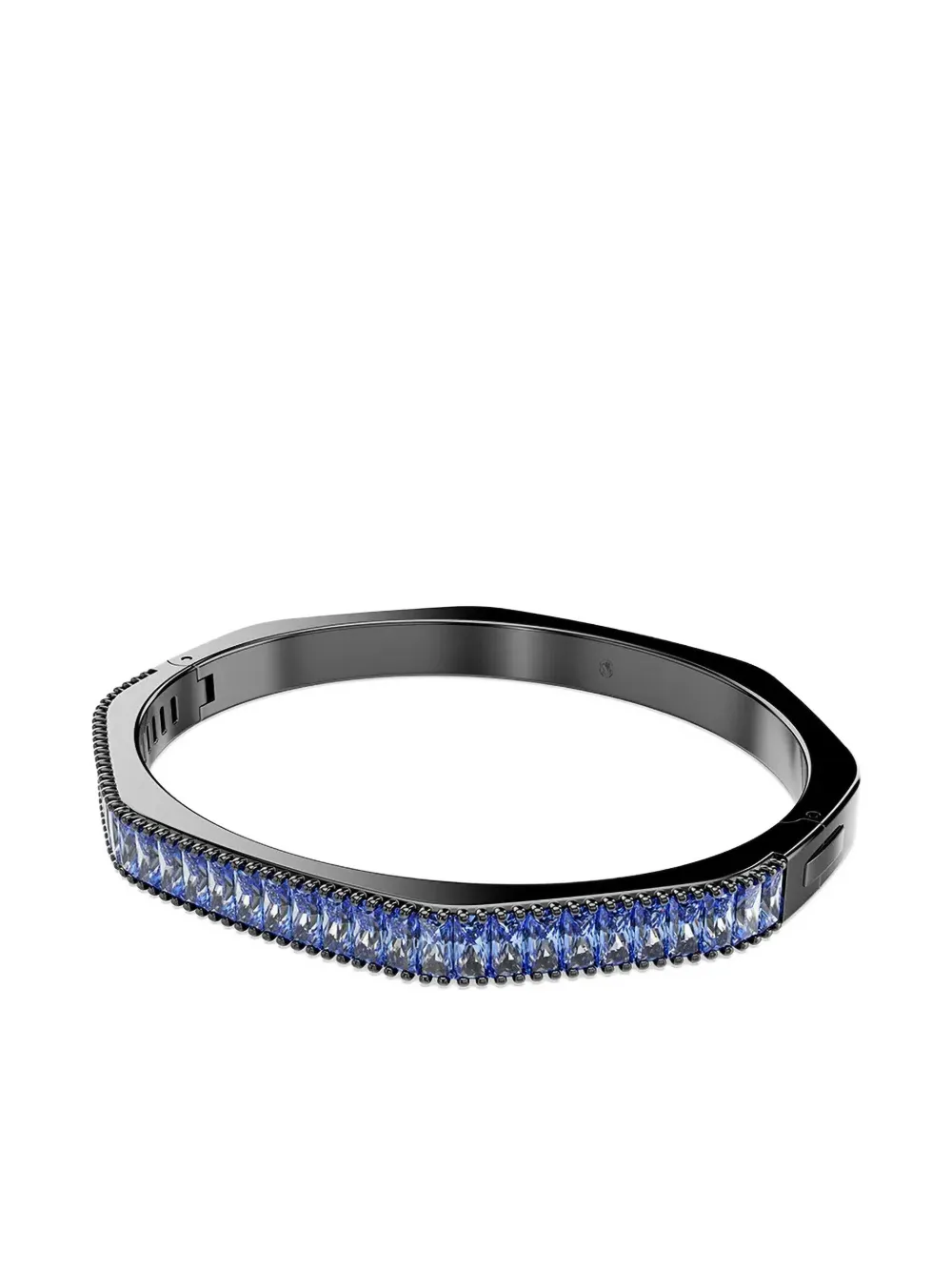 Swarovski Matrix Baguette-setting Octagonal Bangle In Blue