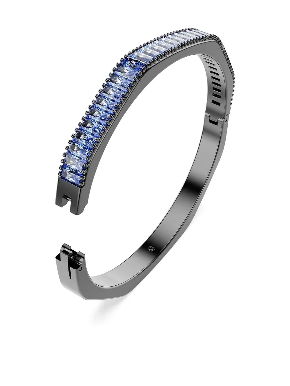 Swarovski Matrix Baguette-setting Octagonal Bangle In Blue