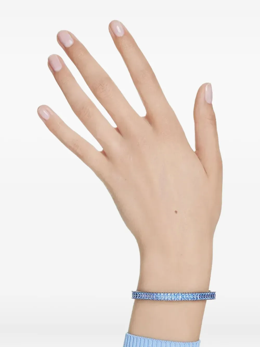 Swarovski Matrix Baguette-setting Octagonal Bangle In Blue