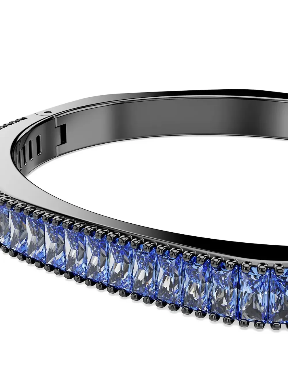 Swarovski Matrix Baguette-setting Octagonal Bangle In Blue