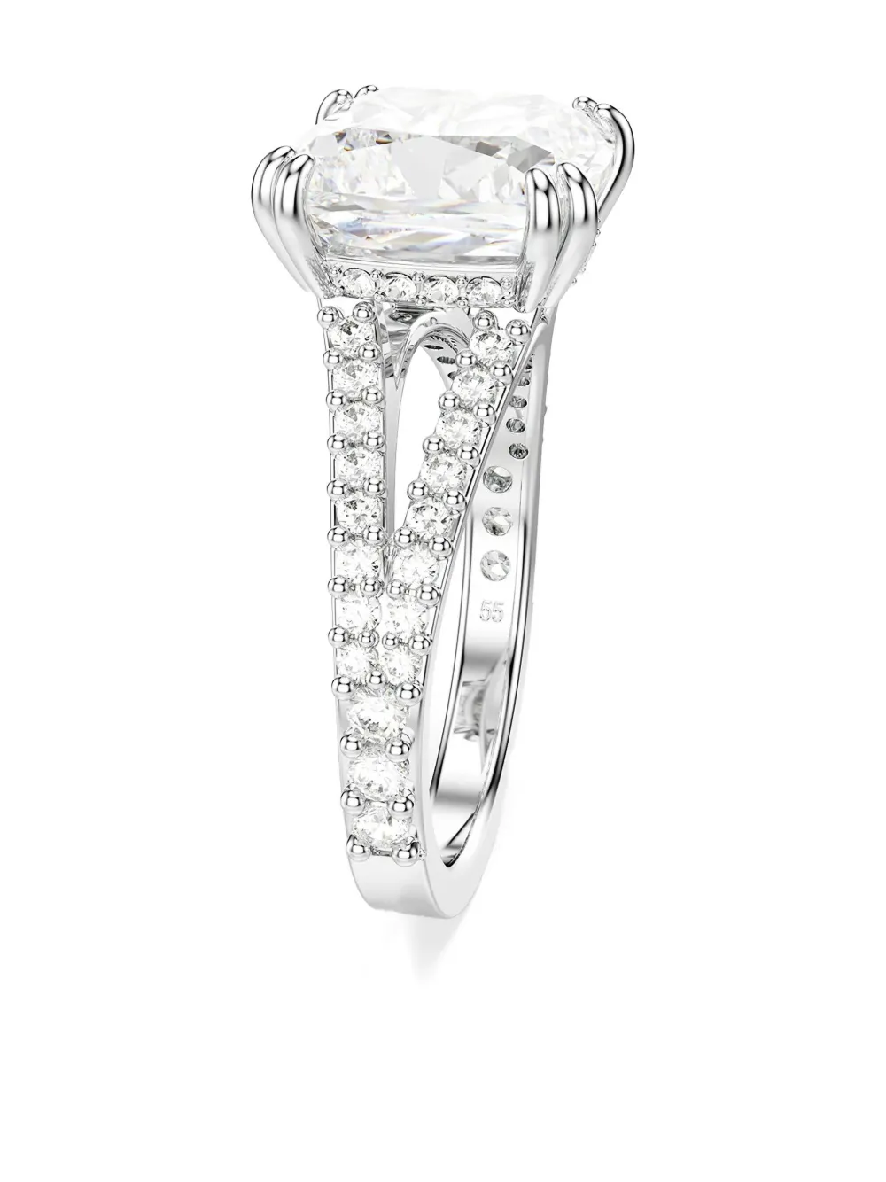 Swarovski Embellished Ring In Metallic