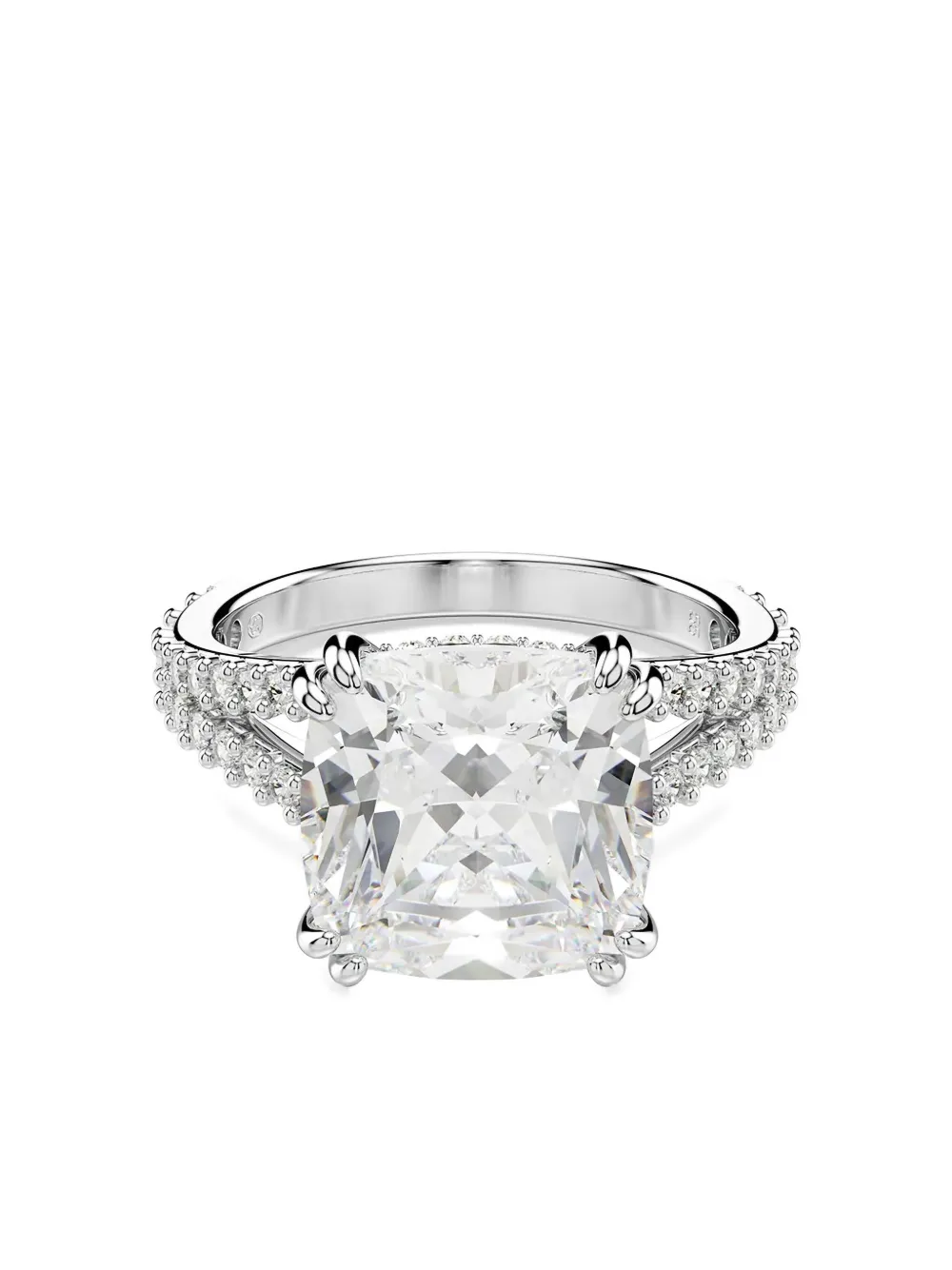 Swarovski Embellished Ring In Metallic