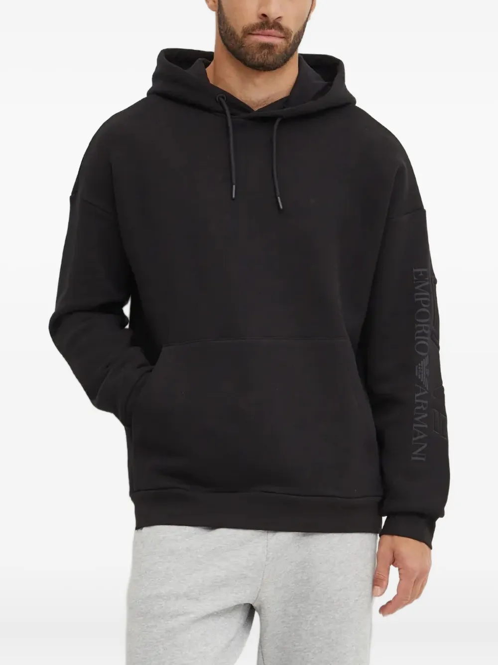 Ea7 Emporio Ar i Hoodie met trekkoord Zwart
