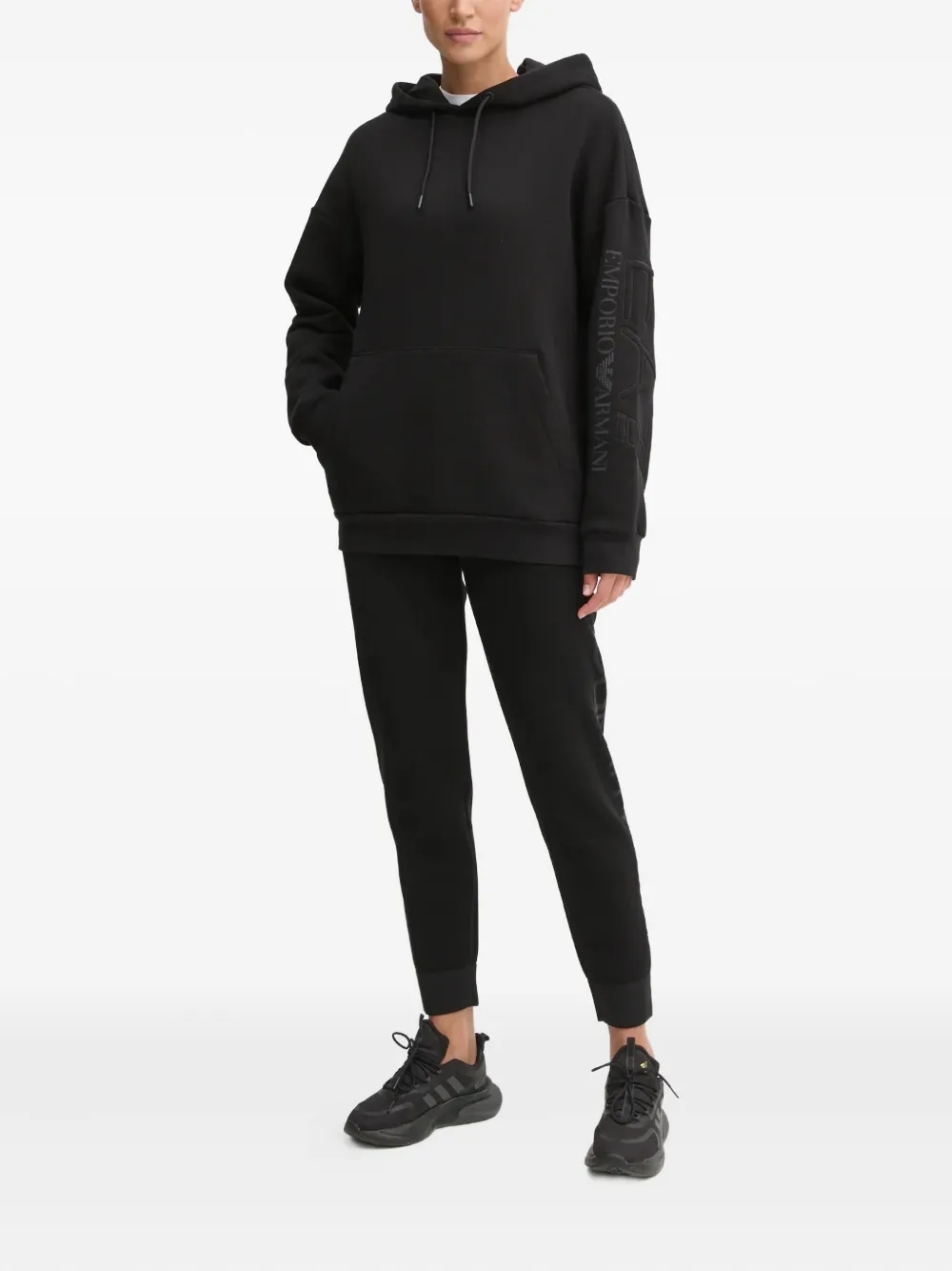 Ea7 Emporio Armani Hoodie met trekkoord Zwart