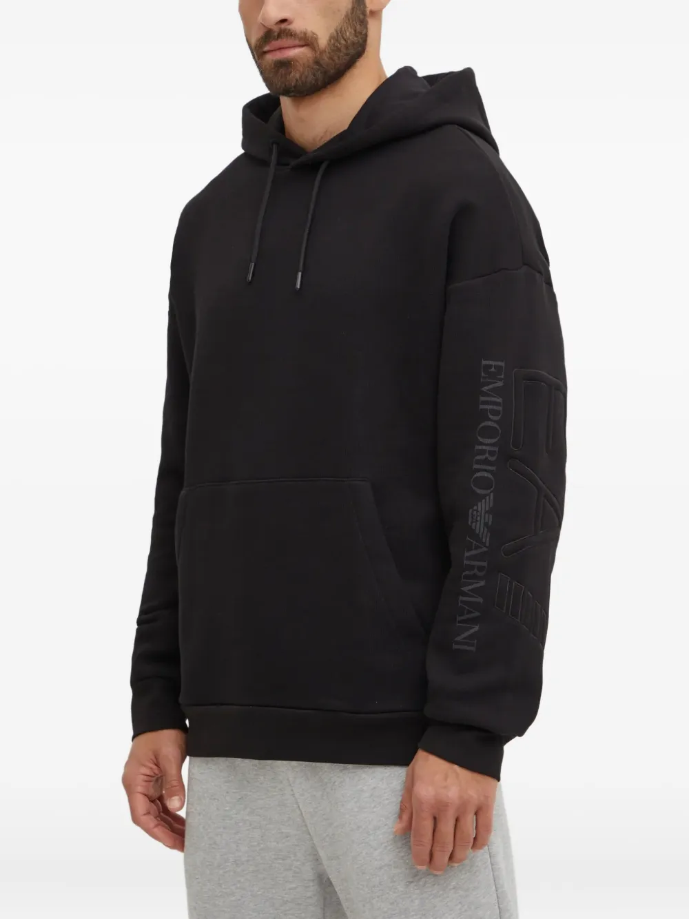 Ea7 Emporio Armani Hoodie met trekkoord Zwart