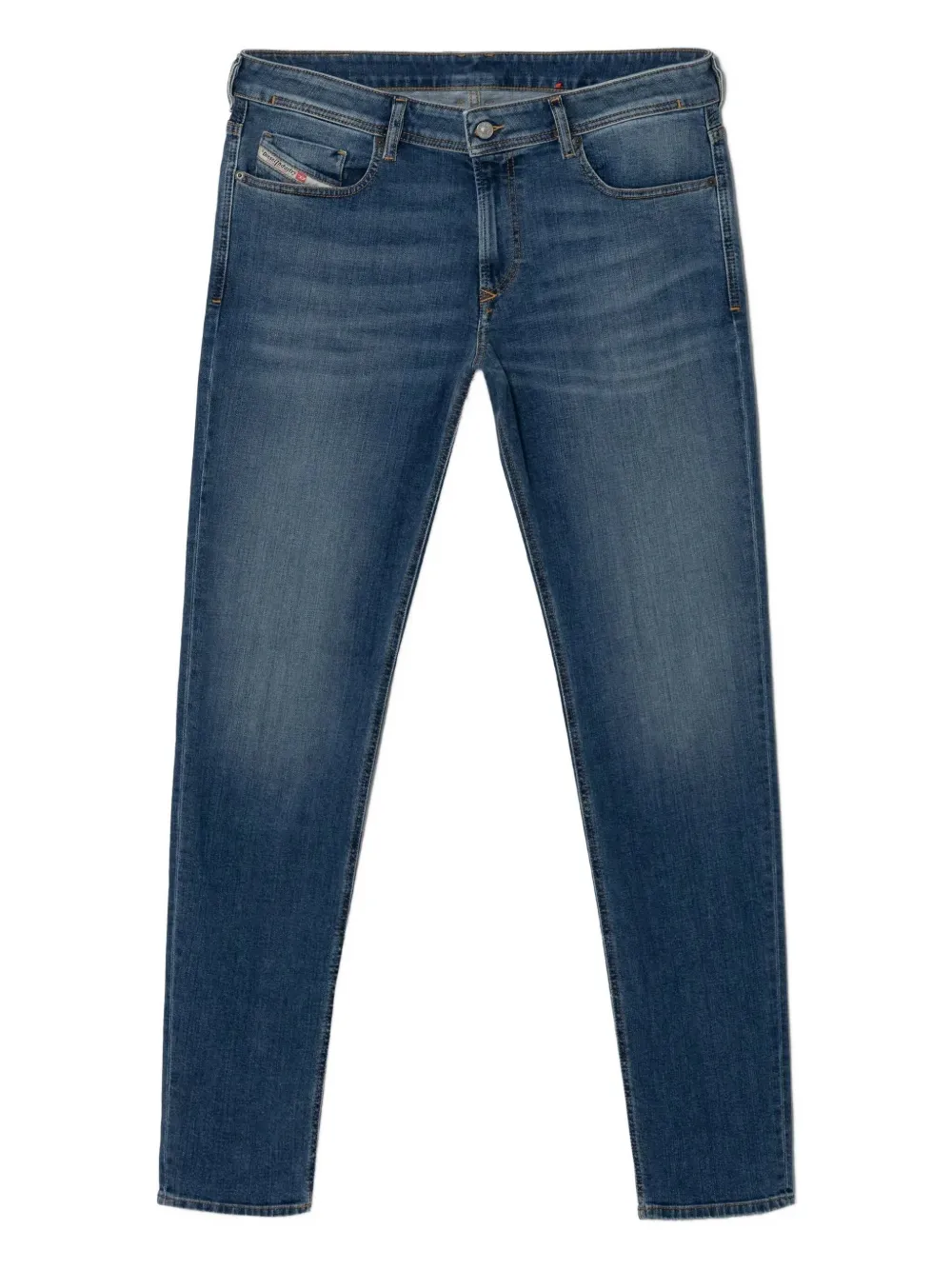 Diesel Traperice Logo-plaque Jeans In Blue