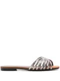 Alevì rhinestone-embellished slides - Brown