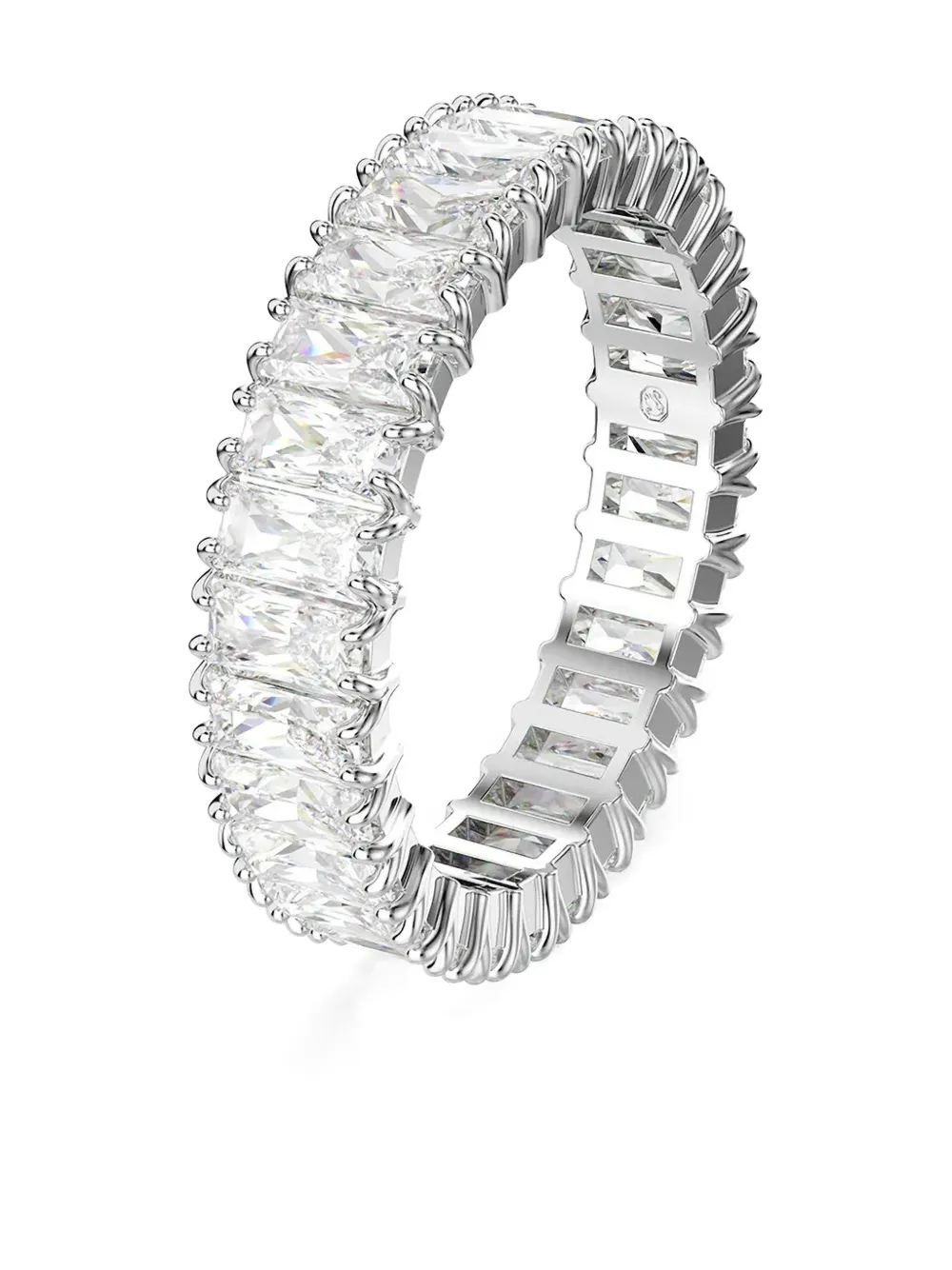Swarovski Matrix Rectangular-cut Ring In Metallic