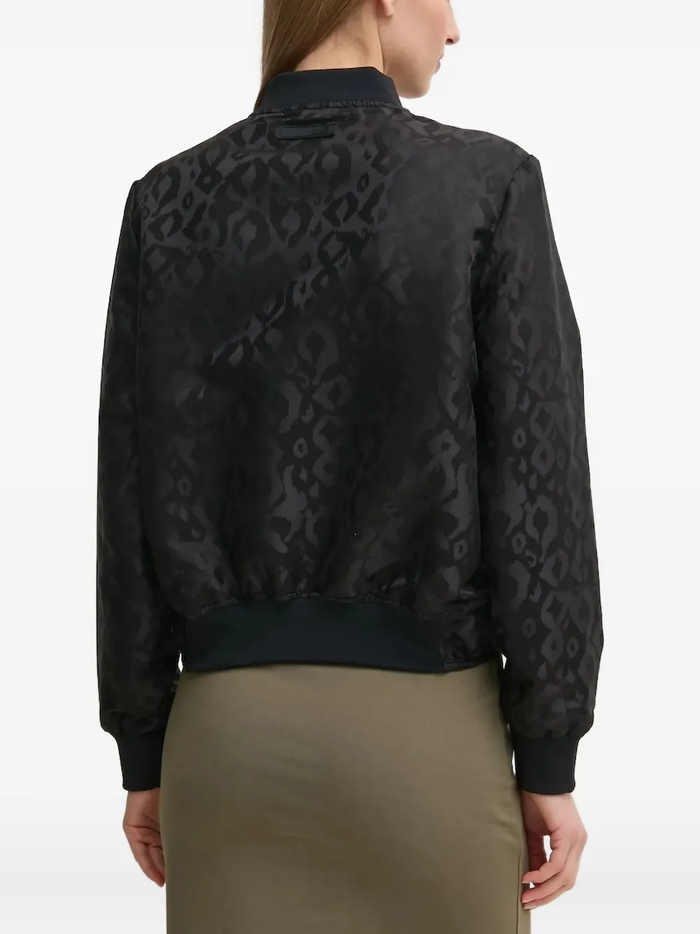 Ea7 Emporio Armani Bomberjack met luipaardprint Zwart