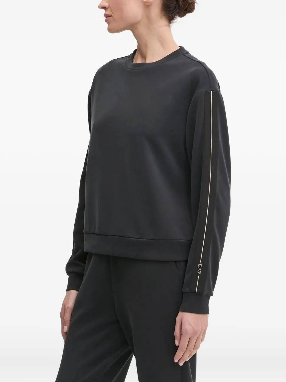 Ea7 Emporio Armani logo-detail cuffed-sleeves tracksuit Zwart