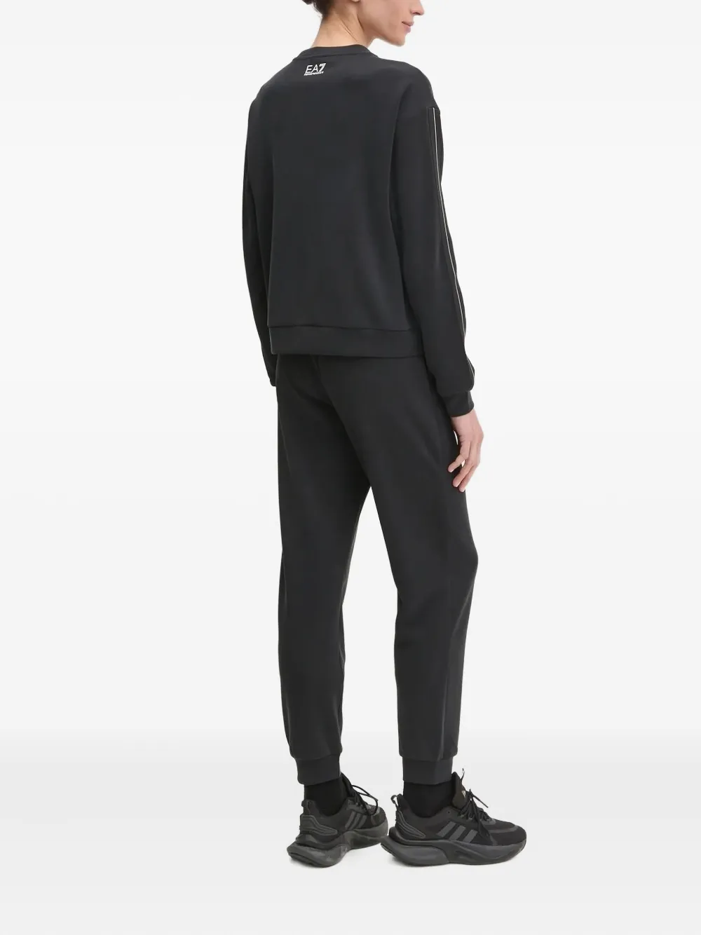 Ea7 Emporio Armani logo-detail cuffed-sleeves tracksuit Zwart