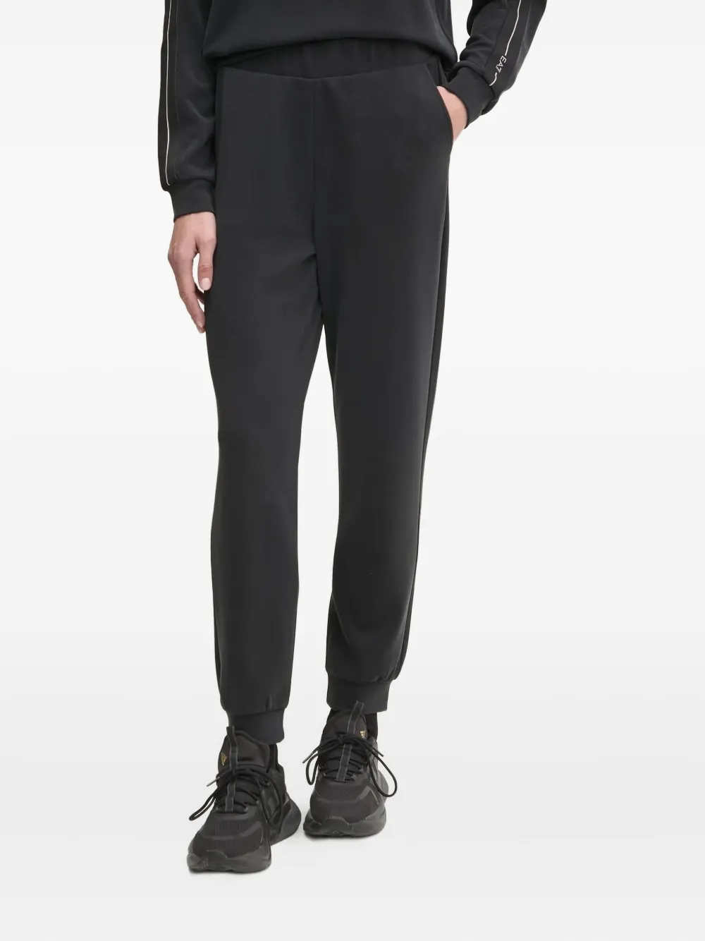 Ea7 Emporio Armani logo-detail cuffed-sleeves tracksuit Zwart