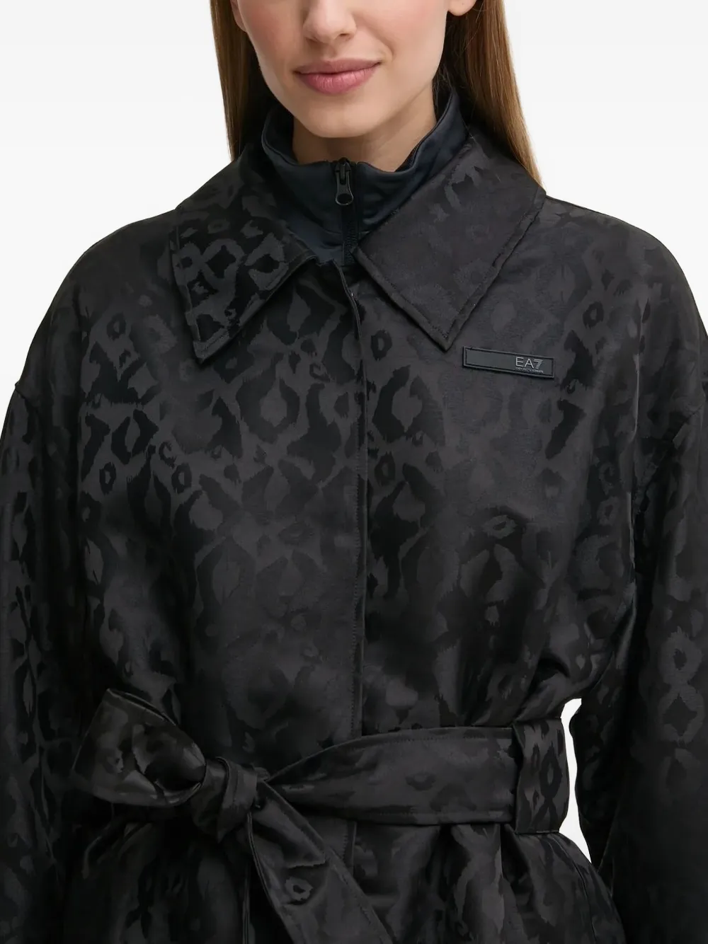 Ea7 Emporio Armani Jas met luipaardprint Zwart