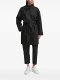Ea7 Emporio Armani leopard-print belted coat - Black