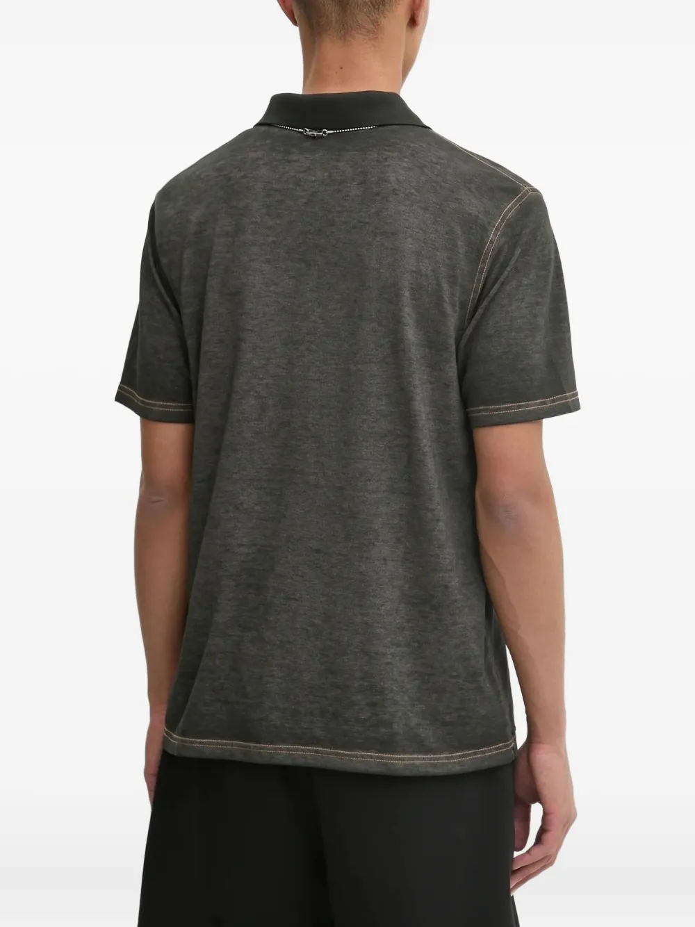 Diesel logo-print contrast-stitch polo shirt | Image 2