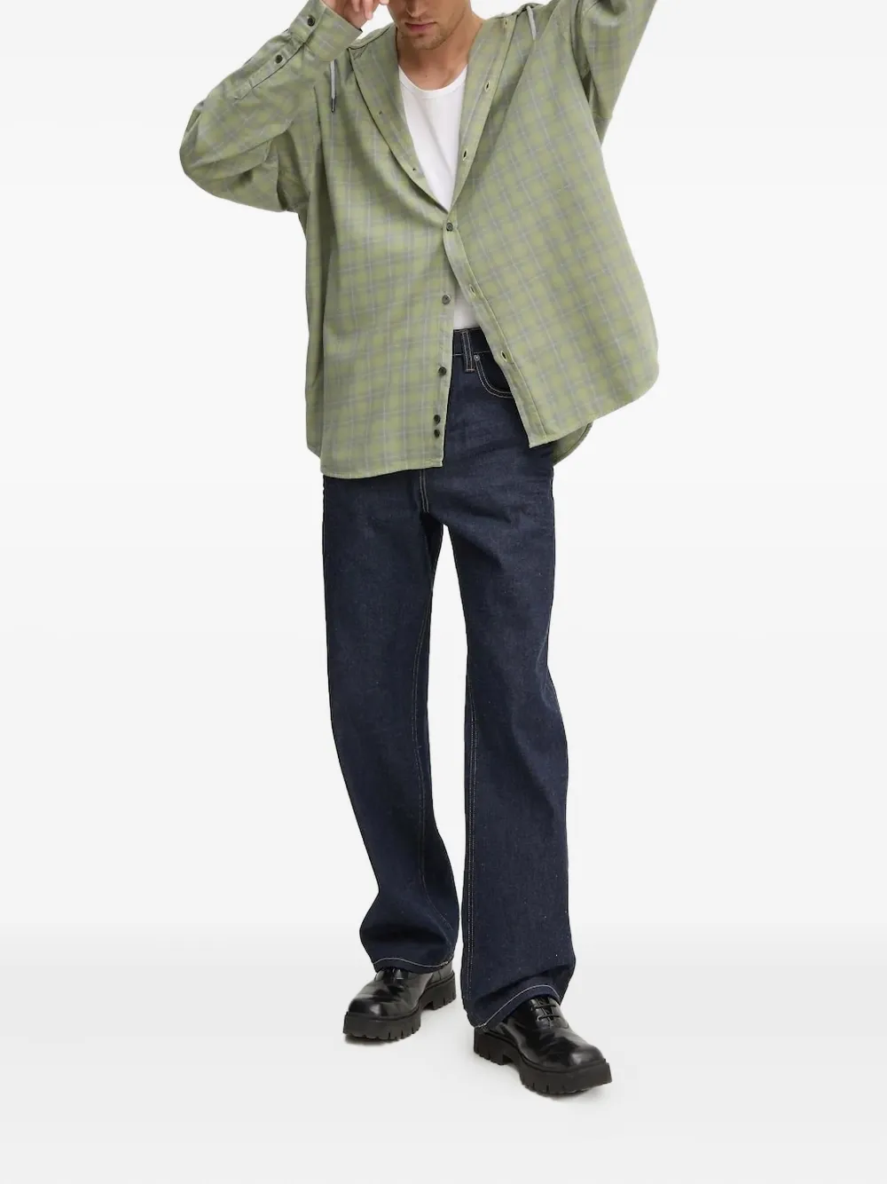 Diesel check-pattern hood shirt | Shirt Jackets | Image 2