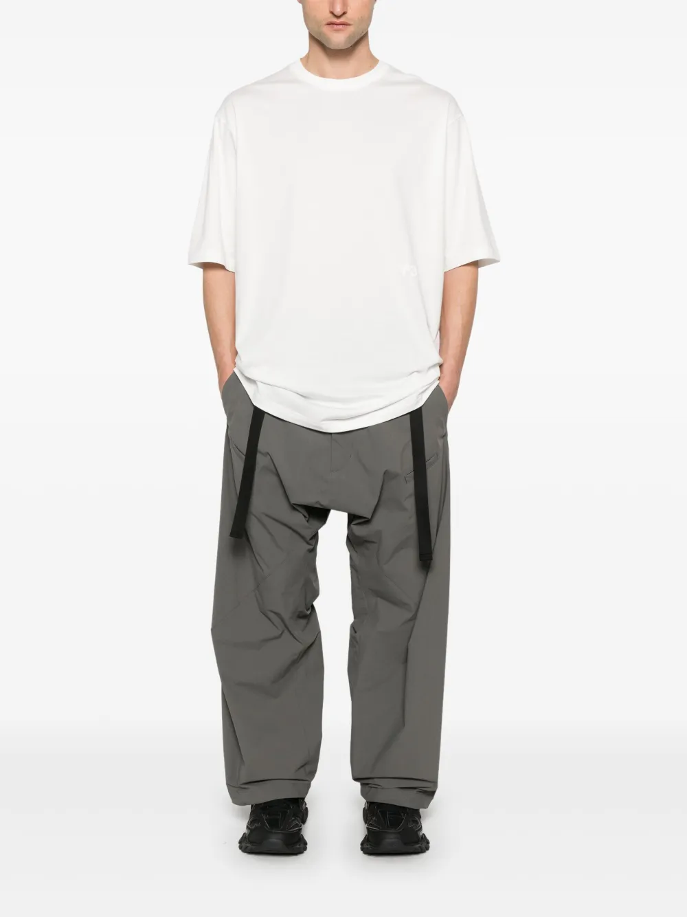 Y-3 T-shirt met logo-reliëf - Wit