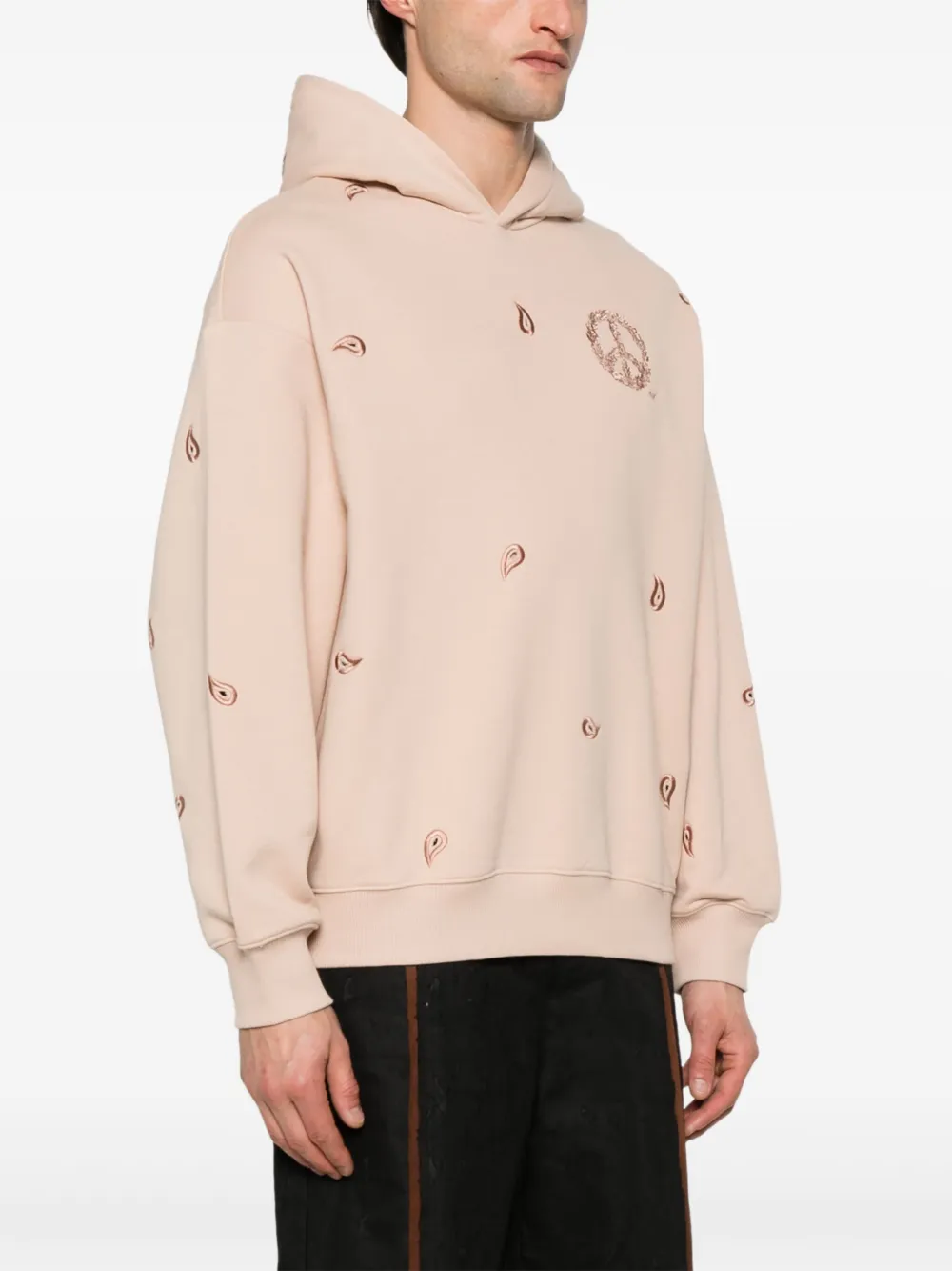 Emporio Armani Hoodie met geborduurd vredesteken Roze