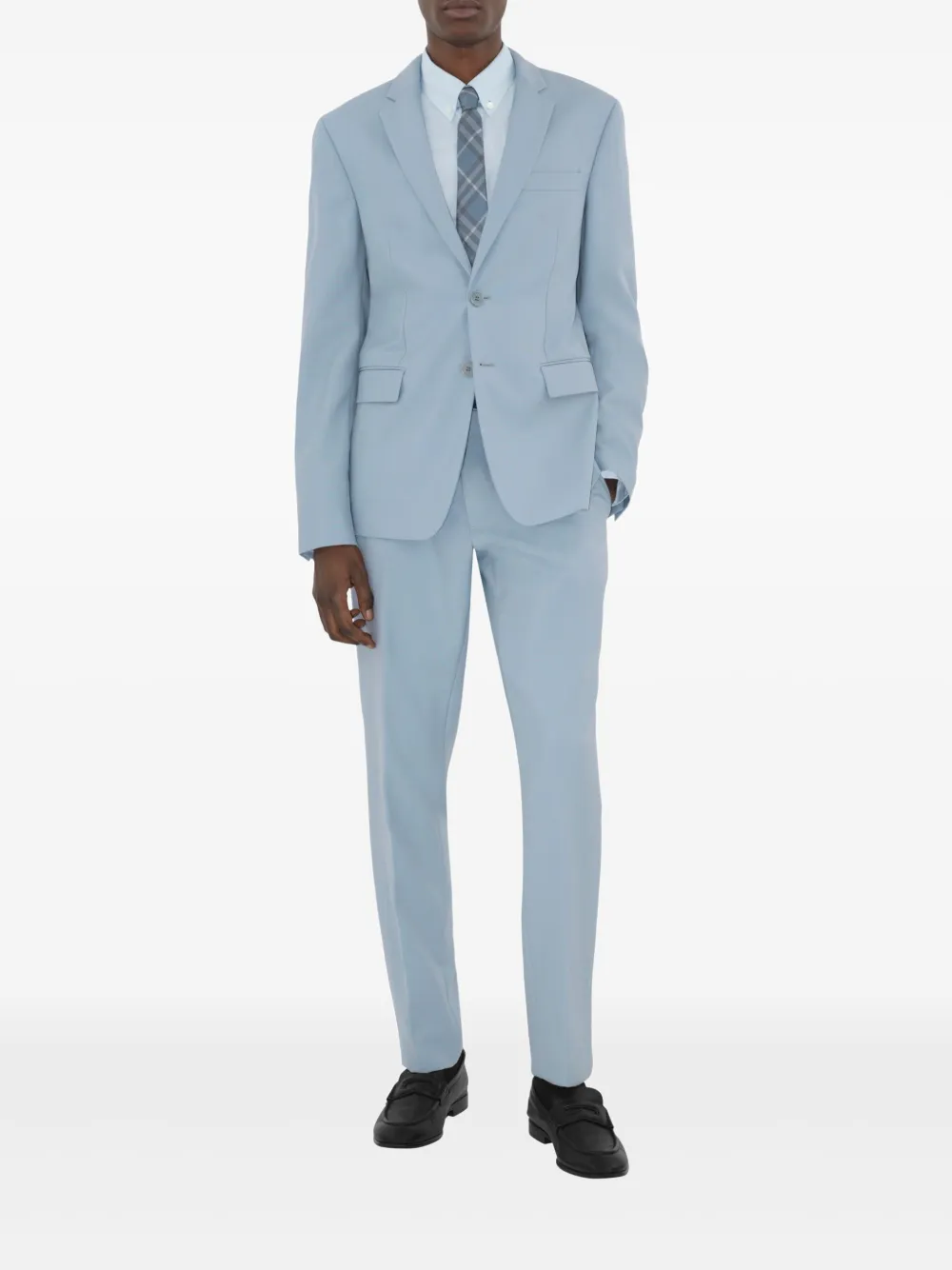 Burberry Geruite stropdas Blauw
