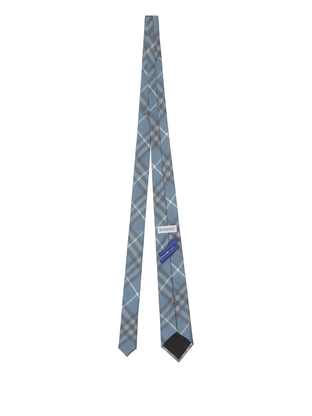 Burberry check tie - Blauw